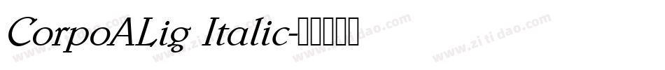 CorpoALig Italic字体转换
